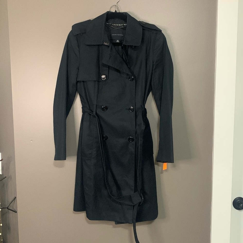 Banana Republic Black Trench Coat